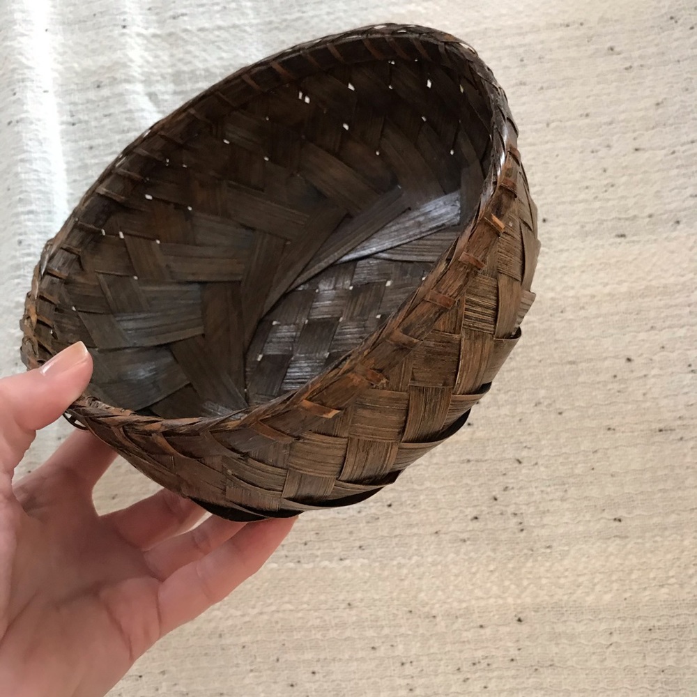 Brown wicker basket
